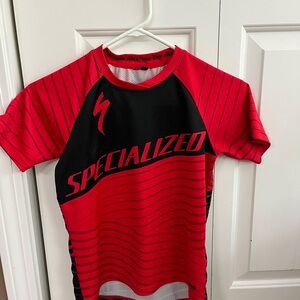 Specialized Kids Mountain Biking Jersey- Red Youth Small